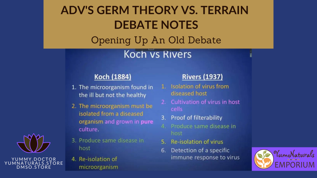 Yummy Doctor - Germ Theory vs Terrain Debate Notes