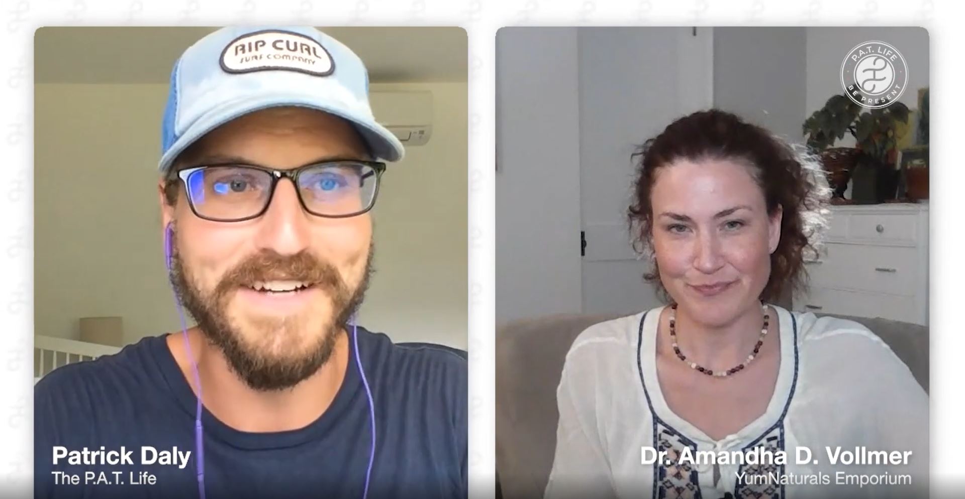 Amandha Vollmer and Patrick Daly of the P.A.T Life Podcast