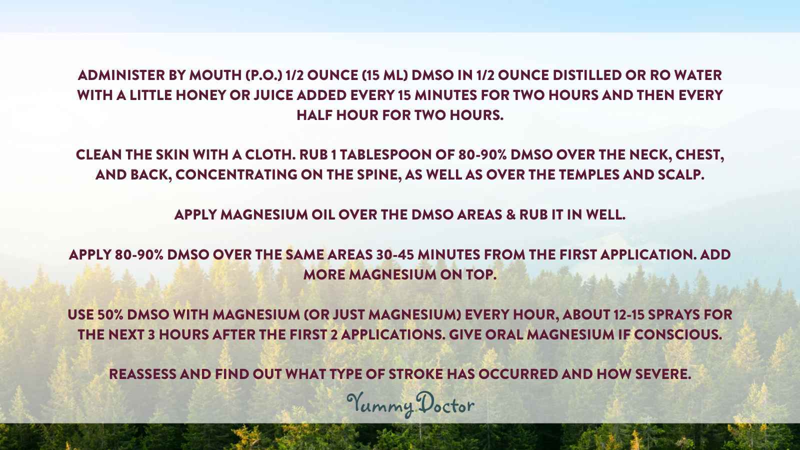 Yummy Doctor Holistic Health Education - Blog - DMSO_STROKE_PROTOCOL_DESCRIPTION Yummy Doctor Holistic Health Education - Blog - DMSO_STROKE_PROTOCOL_DESCRIPTION