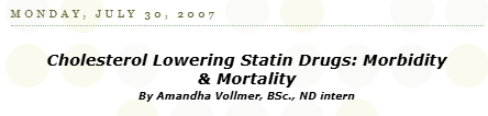 Yummy Doctor Holistic Health Education - Blog - Cholesterol Lowering Statin Drugs: Morbidity & Mortality 1