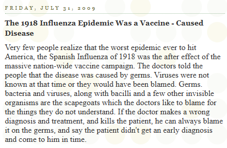 Yummy Doctor Holistic Health Education - Blog - The 1918 Influenza Epidemic Was a Vaccine - Caused Disease 3